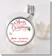 Merry Christmas with Holly - Personalized Christmas Candy Jar thumbnail