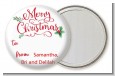 Merry Christmas with Holly - Personalized Christmas Pocket Mirror Favors thumbnail