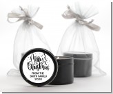 Merry Christmas with Tree - Christmas Black Candle Tin Favors