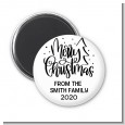 Merry Christmas with Tree - Personalized Christmas Magnet Favors thumbnail