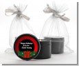 Merry Christmas Wreath - Christmas Black Candle Tin Favors thumbnail