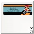 Motorcycle Hispanic Baby Boy - Baby Shower Return Address Labels thumbnail