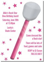 Microphone - Birthday Party Invitations