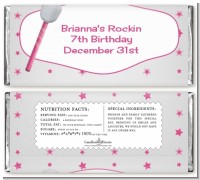 Microphone - Personalized Birthday Party Candy Bar Wrappers