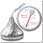 Microphone - Hershey Kiss Birthday Party Sticker Labels