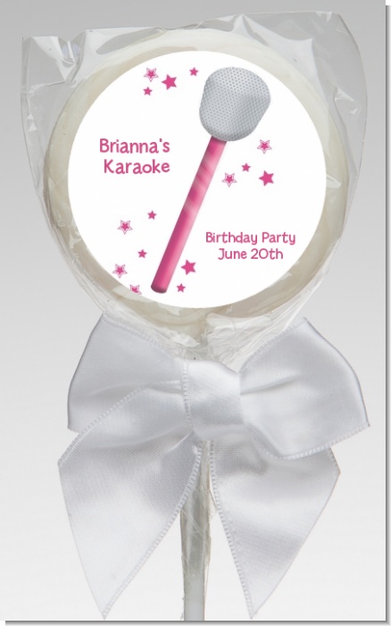 Microphone - Personalized Birthday Party Lollipop Favors