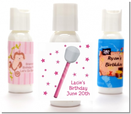 Microphone - Personalized Birthday Party Lotion Favors