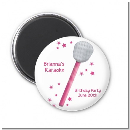 Microphone - Personalized Birthday Party Magnet Favors