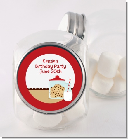 Milk & Cookies - Personalized Birthday Party Candy Jar