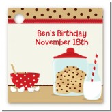Milk & Cookies - Personalized Birthday Party Card Stock Favor Tags