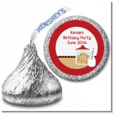 Milk & Cookies - Hershey Kiss Birthday Party Sticker Labels