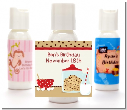 Milk & Cookies - Personalized Birthday Party Lotion Favors