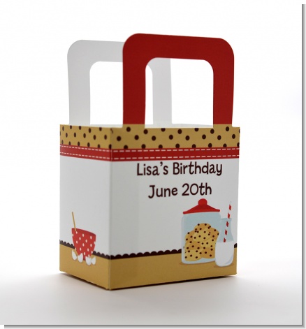 Milk & Cookies - Personalized Birthday Party Favor Boxes