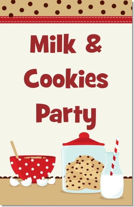 Milk & Cookies - Personalized Birthday Party Wall Art