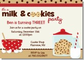 Milk & Cookies - Birthday Party Invitations