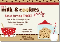 Milk & Cookies - Birthday Party Invitations