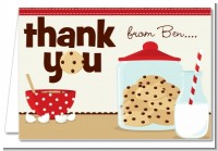Milk & Cookies - Birthday Party Thank You Cards