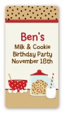 Milk & Cookies - Custom Rectangle Birthday Party Sticker/Labels