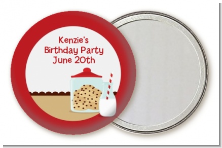 Milk & Cookies - Personalized Birthday Party Pocket Mirror Favors