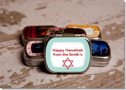 Celebrate Hanukkah - Personalized Hanukkah Mint Tins