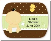 Baby Asian - Personalized Baby Shower Rounded Corner Stickers