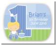 1st Birthday Boy - Personalized Birthday Party Rounded Corner Stickers thumbnail