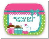 Cupcake Trio - Personalized Birthday Party Rounded Corner Stickers