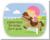 Horseback Riding - Personalized Birthday Party Rounded Corner Stickers