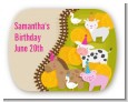 Petting Zoo - Personalized Birthday Party Rounded Corner Stickers thumbnail