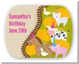 Petting Zoo - Personalized Birthday Party Rounded Corner Stickers