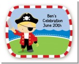 Pirate - Personalized Birthday Party Rounded Corner Stickers