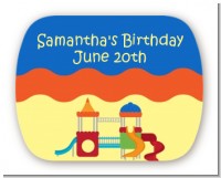 Playground - Personalized Birthday Party Rounded Corner Stickers