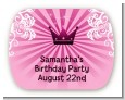 Princess Royal Crown - Personalized Birthday Party Rounded Corner Stickers thumbnail