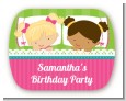 Slumber Party with Friends - Personalized Birthday Party Rounded Corner Stickers thumbnail