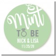 Mint To Be - Round Personalized Bridal Shower Sticker Labels thumbnail