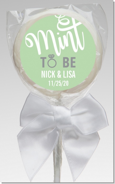 Mint To Be - Personalized Bridal Shower Lollipop Favors