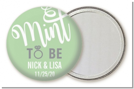Mint To Be - Personalized Bridal Shower Pocket Mirror Favors
