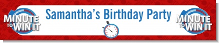 Minute To Win It Inspired - Personalized Birthday Party Banners