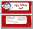 Minute To Win It Inspired - Personalized Birthday Party Candy Bar Wrappers thumbnail