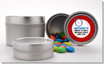 Minute To Win It Inspired - Custom Birthday Party Favor Tins