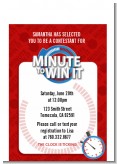 Minute To Win It Inspired - Birthday Party Petite Invitations Minute To Win It Inspired - Birthday Party Petite Invitations