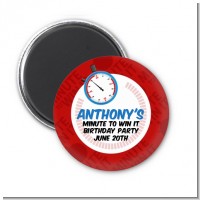 Minute To Win It Inspired - Personalized Birthday Party Magnet Favors