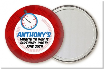 Minute To Win It Inspired - Personalized Birthday Party Pocket Mirror Favors