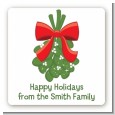 Mistletoe - Square Personalized Christmas Sticker Labels thumbnail