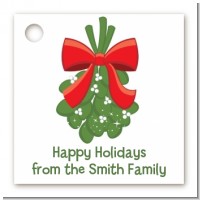 Mistletoe - Personalized Christmas Card Stock Favor Tags