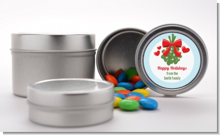 Mistletoe - Custom Christmas Favor Tins