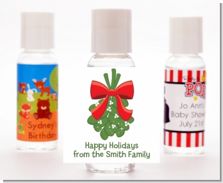 Mistletoe - Personalized Christmas Hand Sanitizers Favors