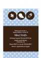 Modern Baby Boy Blue Polka Dots - Baby Shower Petite Invitations thumbnail