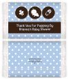 Modern Baby Boy Blue Polka Dots - Personalized Popcorn Wrapper Baby Shower Favors thumbnail