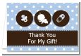 Modern Baby Boy Blue Polka Dots - Baby Shower Thank You Cards thumbnail